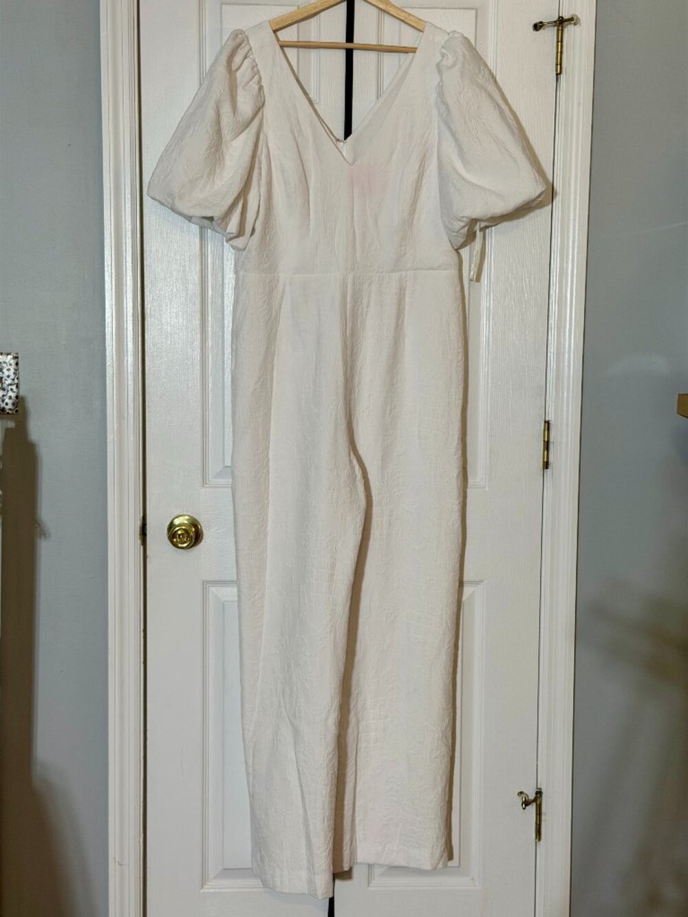 Lilly Pulitzer Kirrabelle Puff Sleeve Jumpsuit in Resort White Pineapple Pucker